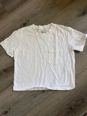 Madewell Cream Crewneck Pocket Tee